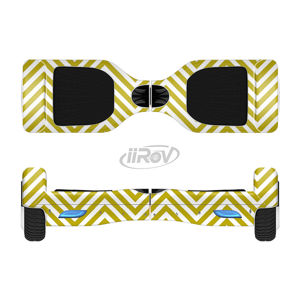 The White & vintage Green Sharp Chevron Pattern Full-Body Skin Set for the Smart Drifting SuperCharged iiRov HoverBoard