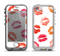 The White with Colored Pucker Lip Prints Apple iPhone 5-5s LifeProof Nuud Case Skin Set