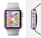 The Wide Pink Vintage Colored Chevron Pattern V6 Full-Body Skin Set for the Apple Watch