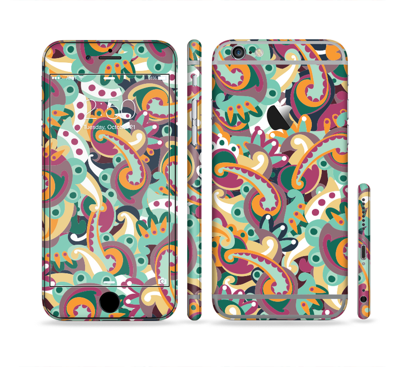 The Wild Colorful Shape Collage Sectioned Skin Series for the Apple iPhone 6/6s Plus