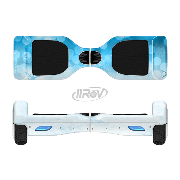 The Winter Blue Abstract Unfocused Full-Body Skin Set for the Smart Drifting SuperCharged iiRov HoverBoard