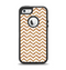 The Wood & White Chevron Pattern Apple iPhone 5-5s Otterbox Defender Case Skin Set