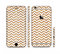 The Wood & White Chevron Pattern Sectioned Skin Series for the Apple iPhone 6/6s