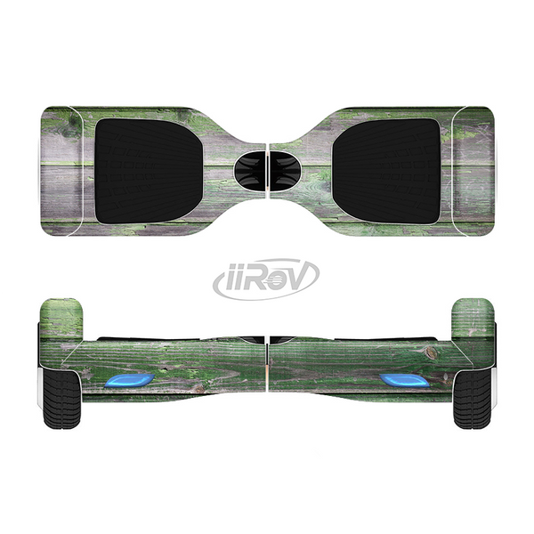 The Wooden Planks with Chipped Green Paint Full-Body Skin Set for the Smart Drifting SuperCharged iiRov HoverBoard