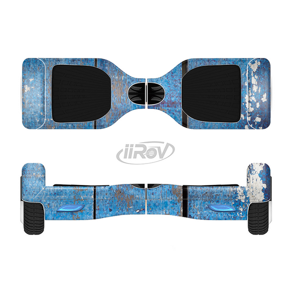 The Worn Blue Paint on Wooden Planks Full-Body Skin Set for the Smart Drifting SuperCharged iiRov HoverBoard