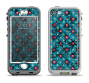 The Worn Dark Blue Checkered Starry Pattern Apple iPhone 5-5s LifeProof Nuud Case Skin Set