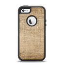 The Woven Fabric Over Aged Wood Apple iPhone 5-5s Otterbox Defender Case Skin Set