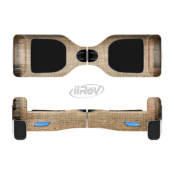 The Woven Fabric Over Aged Wood Full-Body Skin Set for the Smart Drifting SuperCharged iiRov HoverBoard