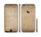 The Woven Fabric Over Aged Wood Sectioned Skin Series for the Apple iPhone 6/6s