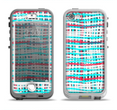 The Woven Trendy Green & Coral Apple iPhone 5-5s LifeProof Nuud Case Skin Set
