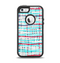 The Woven Trendy Green & Coral Apple iPhone 5-5s Otterbox Defender Case Skin Set