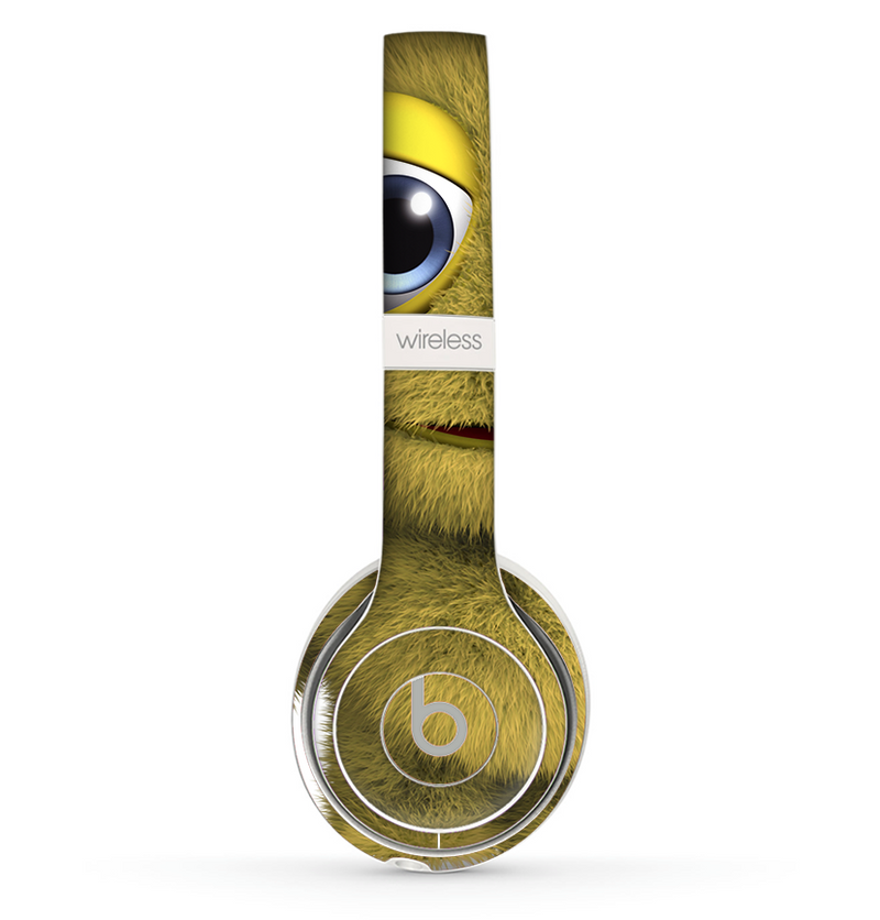 The Yellow Fuzzy Wuzzy Creature Skin Set for the Beats by Dre Solo 2 Wireless Headphones