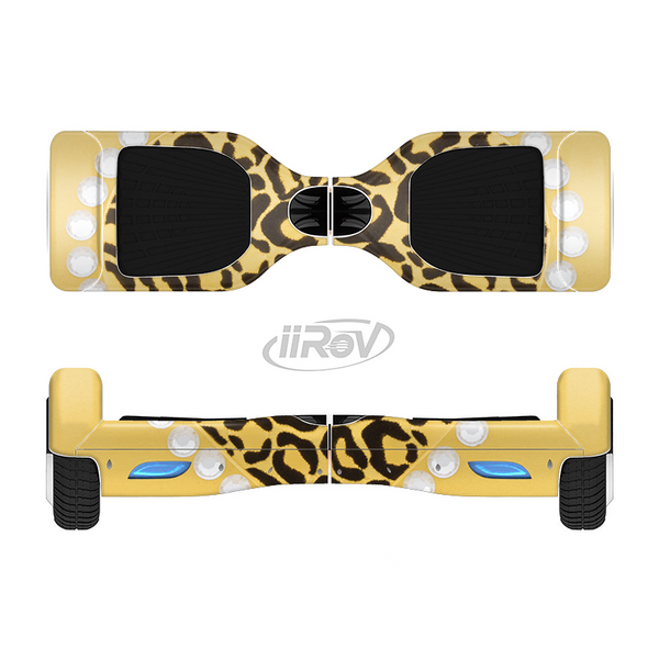 The Yellow Heart Shaped Leopard Full-Body Skin Set for the Smart Drifting SuperCharged iiRov HoverBoard