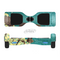 The Yellow Lace and Flower on Teal Full-Body Skin Set for the Smart Drifting SuperCharged iiRov HoverBoard
