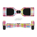 The Yellow & Pink Plaid Full-Body Skin Set for the Smart Drifting SuperCharged iiRov HoverBoard