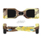 The Yellow and Brown Pastel Flowers Full-Body Skin Set for the Smart Drifting SuperCharged iiRov HoverBoard