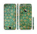 The Yellow and Green Recycle Pattern Sectioned Skin Series for the Apple iPhone 6/6s Plus