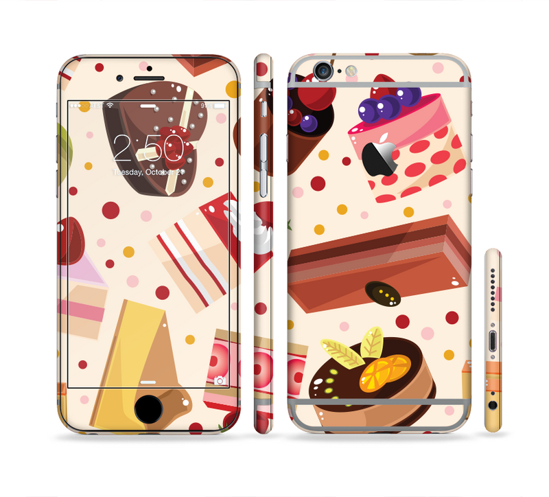 The Yummy Dessert Pattern Sectioned Skin Series for the Apple iPhone 6/6s