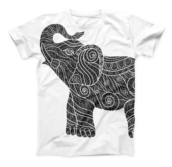 The Zendoodle Elephant ink-Fuzed Unisex All Over Full-Printed Fitted Tee Shirt