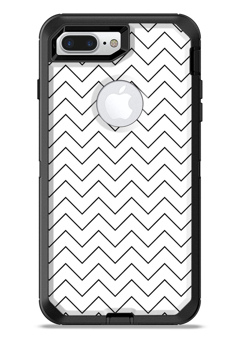 Thin Slate Black Zig Zags - iPhone 7 or 7 Plus Commuter Case Skin Kit