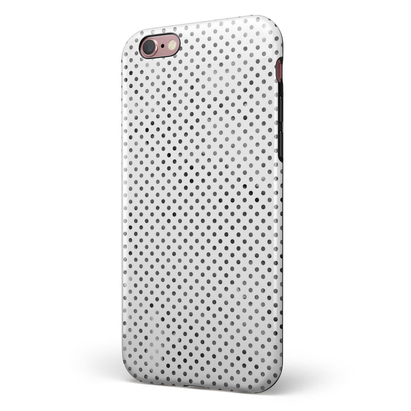 Tiny Black Watercolor Polka Dots iPhone 6/6s or 6/6s Plus 2-Piece Hybrid INK-Fuzed Case