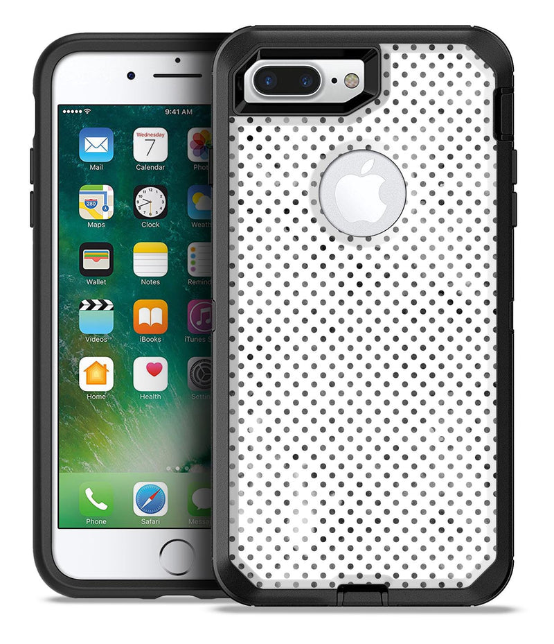 Tiny Black Watercolor Polka Dots - iPhone 7 or 7 Plus Commuter Case Skin Kit
