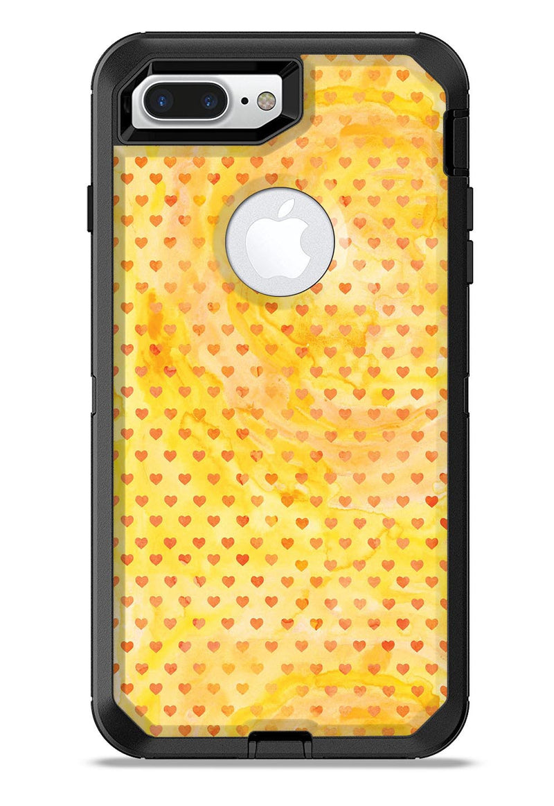 Tiny Gold Watercolor Hearts - iPhone 7 or 7 Plus Commuter Case Skin Kit