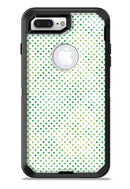 Tiny Green Watercolor Polka Dots - iPhone 7 or 7 Plus Commuter Case Skin Kit