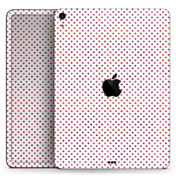 Tiny Red and Purple Watercolor Polka Dots - Full Body Skin Decal for the Apple iPad Pro 12.9", 11", 10.5", 9.7", Air or Mini (All Models Available)
