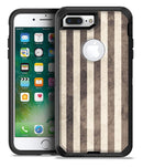 Transparent Clouds on Black and White Verticle Stripes - iPhone 7 or 7 Plus Commuter Case Skin Kit
