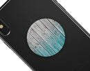 Trendy Teal to White Aged Wood Planks - Skin Kit for PopSockets and other Smartphone Extendable Grips & Stands