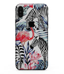 Tropical Flamingo and Zebra Jungle - iPhone XS MAX, XS/X, 8/8+, 7/7+, 5/5S/SE Skin-Kit (All iPhones Avaiable)