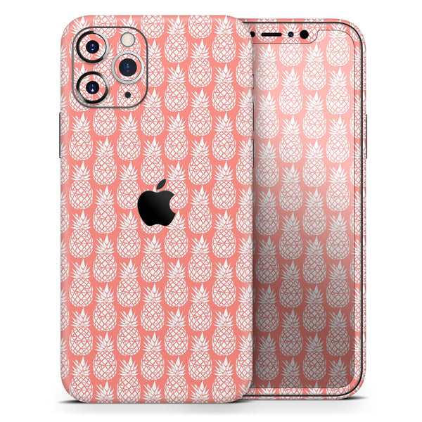 Tropical Summer Pineapple v2 - Skin-Kit compatible with the Apple iPhone 12, 12 Pro Max, 12 Mini, 11 Pro or 11 Pro Max (All iPhones Available)