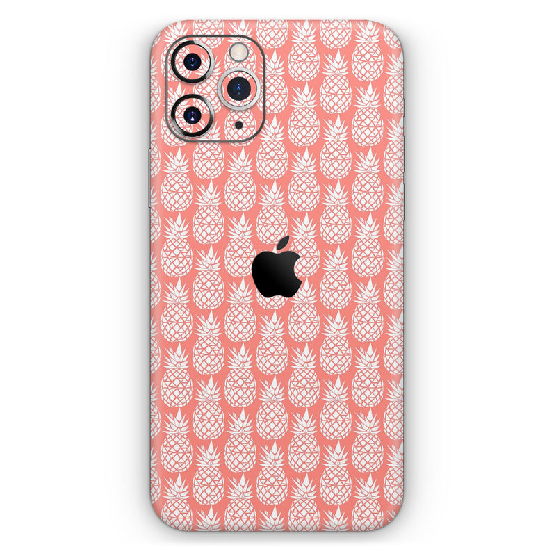 Tropical Summer Pineapple v2 - Skin-Kit compatible with the Apple iPhone 12, 12 Pro Max, 12 Mini, 11 Pro or 11 Pro Max (All iPhones Available)