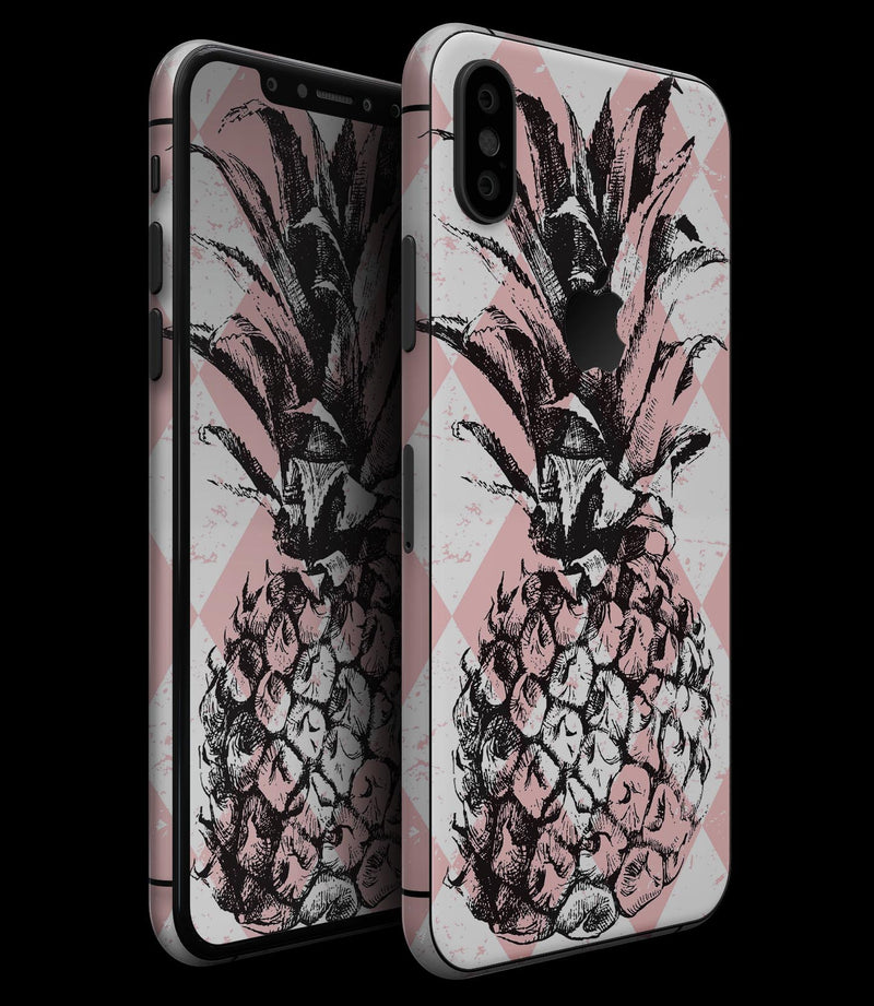 Tropical Summer Pink Pineapple v1 - iPhone XS MAX, XS/X, 8/8+, 7/7+, 5/5S/SE Skin-Kit (All iPhones Avaiable)