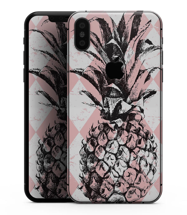 Tropical Summer Pink Pineapple v1 - iPhone XS MAX, XS/X, 8/8+, 7/7+, 5/5S/SE Skin-Kit (All iPhones Avaiable)