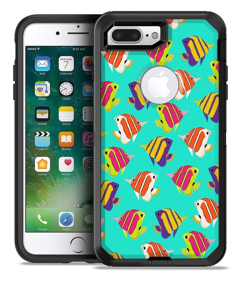 Tropical Twist Fishies v12 - iPhone 7 or 7 Plus Commuter Case Skin Kit