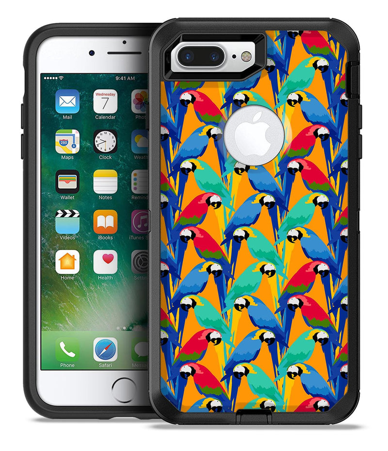 Tropical Twist Parrots v2 - iPhone 7 or 7 Plus Commuter Case Skin Kit