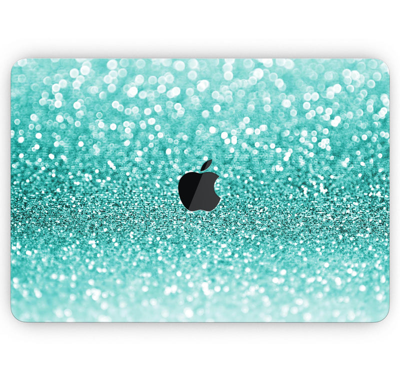 Turquoise Unfocused Glimmer - Skin Decal Wrap Kit Compatible with the Apple MacBook Pro, Pro with Touch Bar or Air (11", 12", 13", 15" & 16" - All Versions Available)
