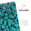 Turquoise Butterfly Bundle - Full Body Skin Decal for the Apple iPad Pro 12.9", 11", 10.5", 9.7", Air or Mini (All Models Available)