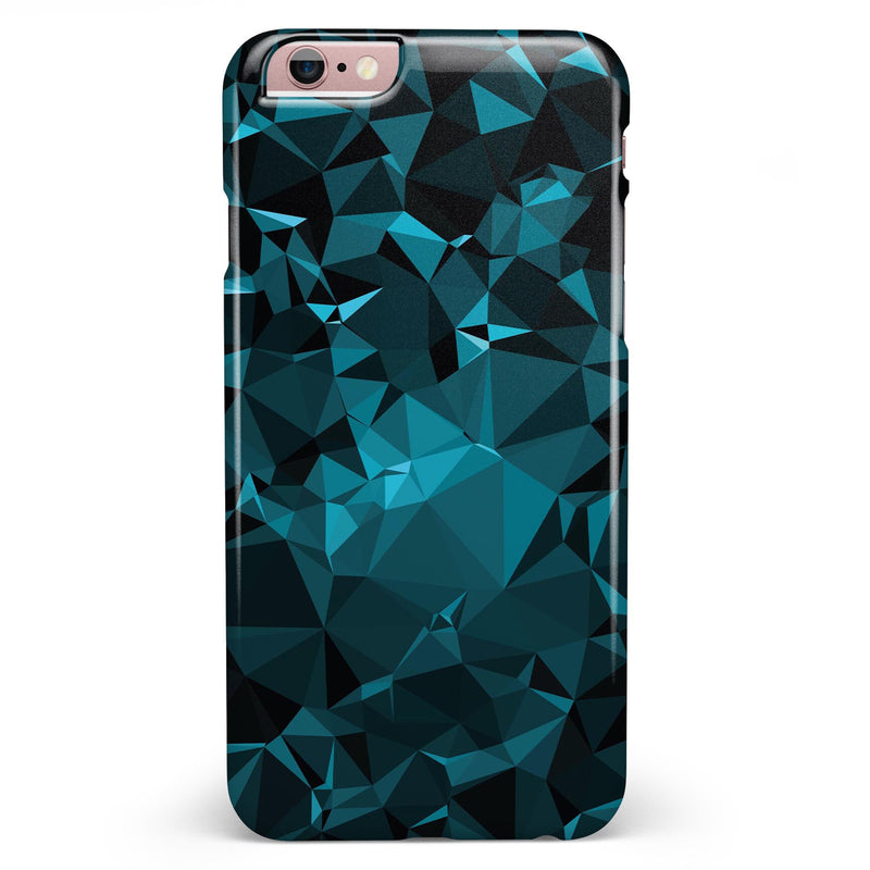 Turquoise and Black Geometric Triangles iPhone 6/6s or 6/6s Plus INK-Fuzed Case