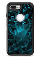 Turquoise and Black Geometric Triangles - iPhone 7 or 7 Plus Commuter Case Skin Kit
