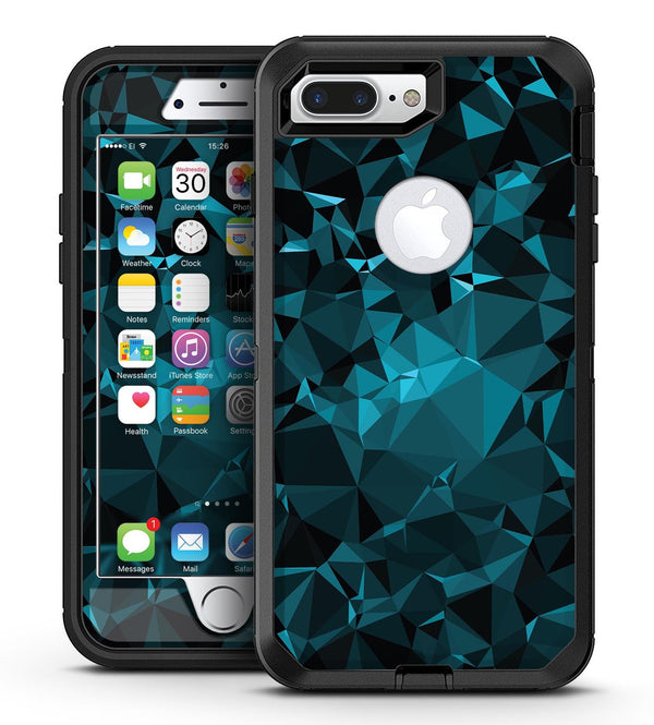 Turquoise and Black Geometric Triangles - iPhone 7 Plus/8 Plus OtterBox Case & Skin Kits