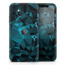 Turquoise and Black Geometric Triangles - Skin-Kit compatible with the Apple iPhone 12, 12 Pro Max, 12 Mini, 11 Pro or 11 Pro Max (All iPhones Available)