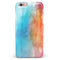 Turquoise to Pink Absorbed Watercolor Texture iPhone 6/6s or 6/6s Plus INK-Fuzed Case