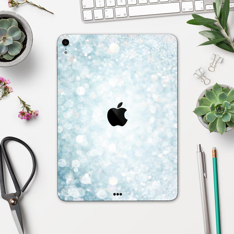 Unfocused Blue Orb Lights  - Full Body Skin Decal for the Apple iPad Pro 12.9", 11", 10.5", 9.7", Air or Mini (All Models Available)