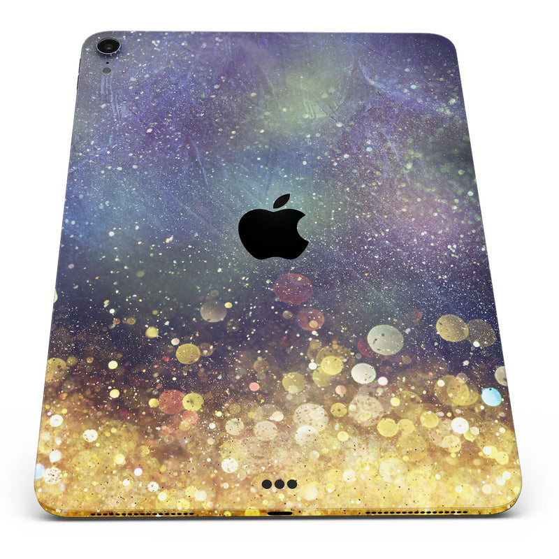Unfocused MultiColor Gold Sparkle  - Full Body Skin Decal for the Apple iPad Pro 12.9", 11", 10.5", 9.7", Air or Mini (All Models Available)