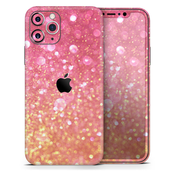 Unfocused Pink and Gold Orbs - Skin-Kit compatible with the Apple iPhone 12, 12 Pro Max, 12 Mini, 11 Pro or 11 Pro Max (All iPhones Available)