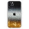 Unfocused Silver Sparkle with Gold Orbs - Skin-Kit compatible with the Apple iPhone 12, 12 Pro Max, 12 Mini, 11 Pro or 11 Pro Max (All iPhones Available)