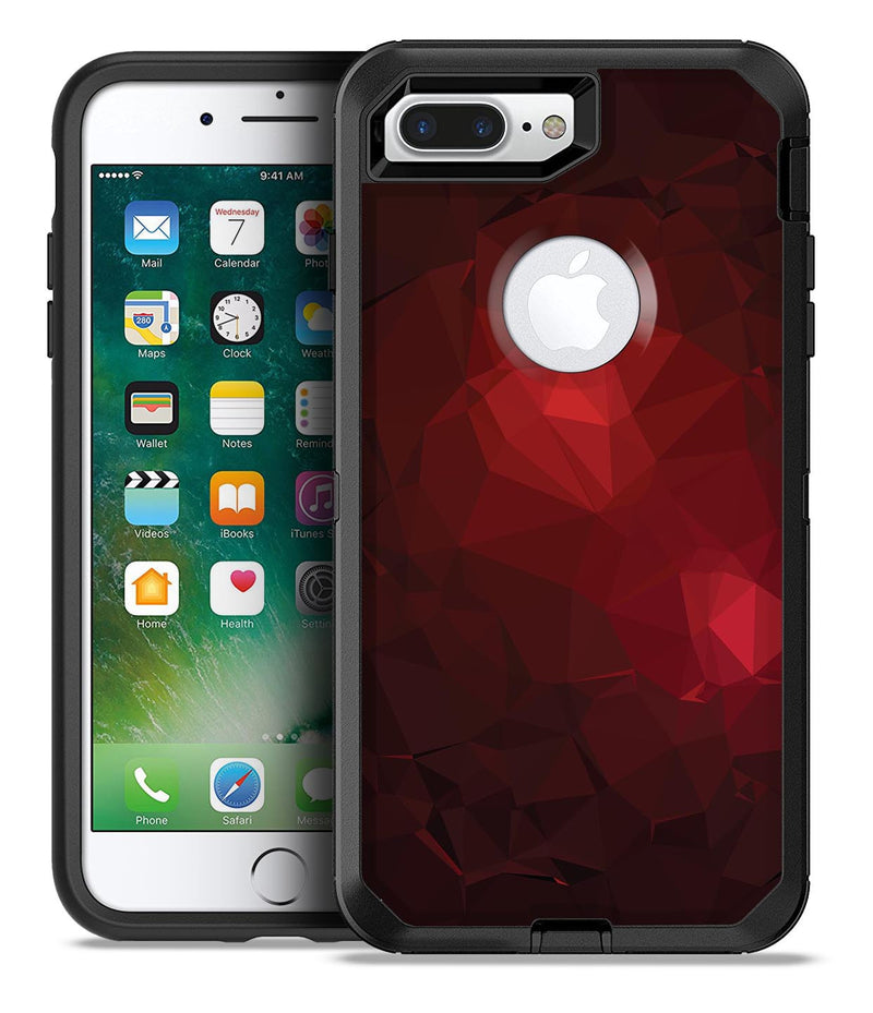 Varying Shades of Red Geometric Shapes - iPhone 7 or 7 Plus Commuter Case Skin Kit